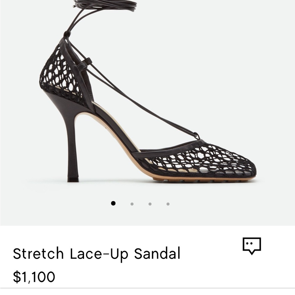 Bottega veneta stretch lace up sandal black 36.5